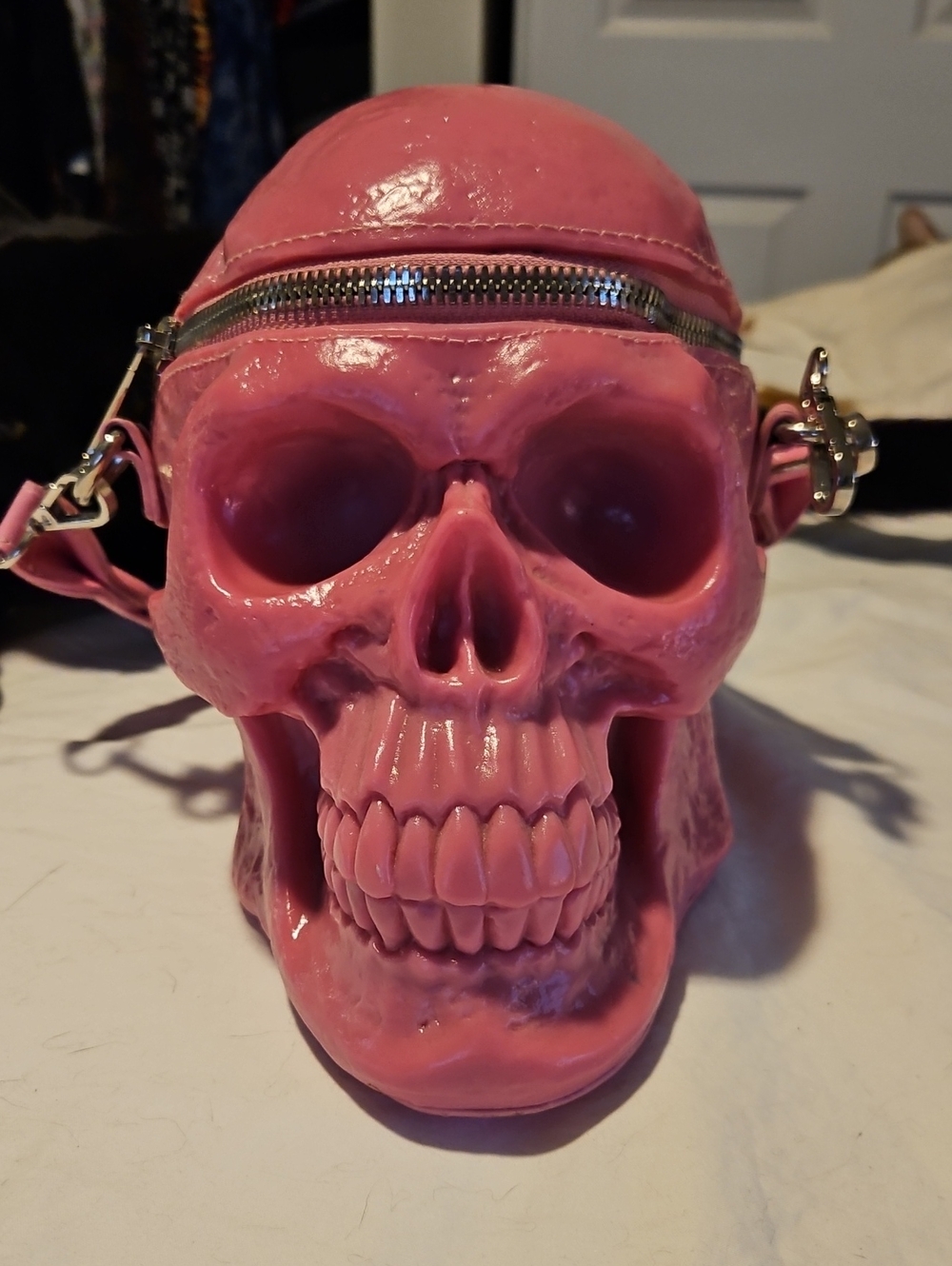 Killstar Gravedigger Pink Skull Crossbody Purse